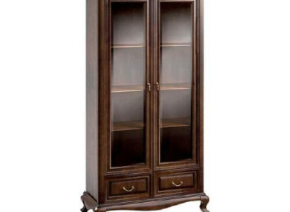 Klassische Vitrine Schrank Wohnzimmer Vitrinenschrank Vitrinen Neu V-W2 Glas
